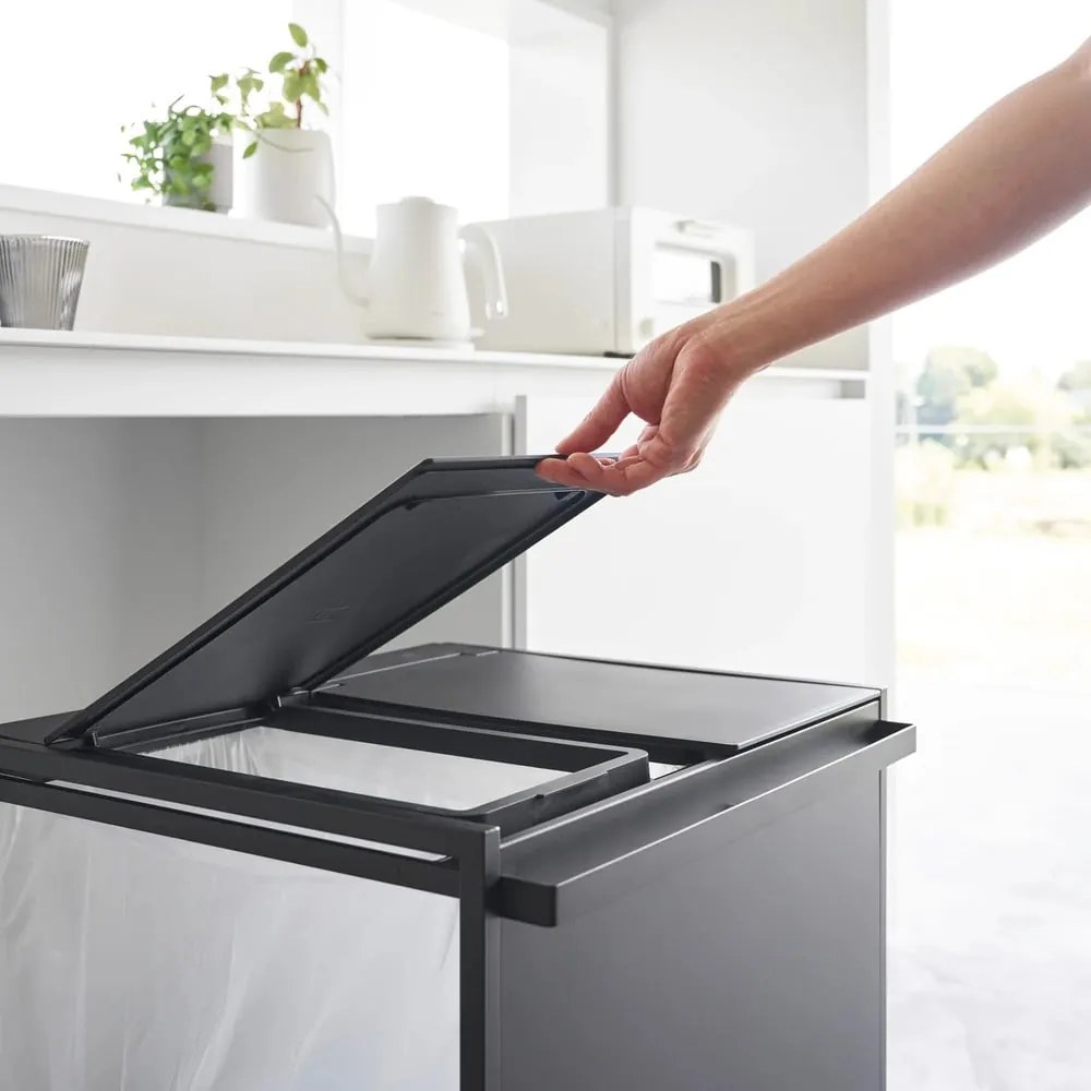 Fekete fém szelektív szemetes Tower – YAMAZAKI