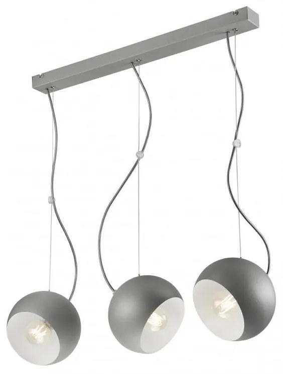 Csillár zsinóron INEZ 3xE27/60W/230V szürke