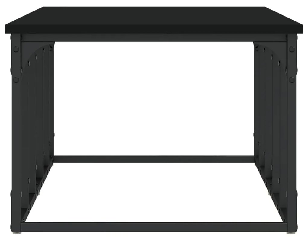 Fekete szerelt fa dohányzóasztal 100 x 50 x 35,5 cm
