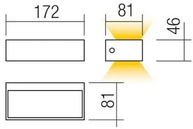 Redo 90153 - LED Kültéri fali lámpa LAMPRIS 1xLED/9W/230V IP65