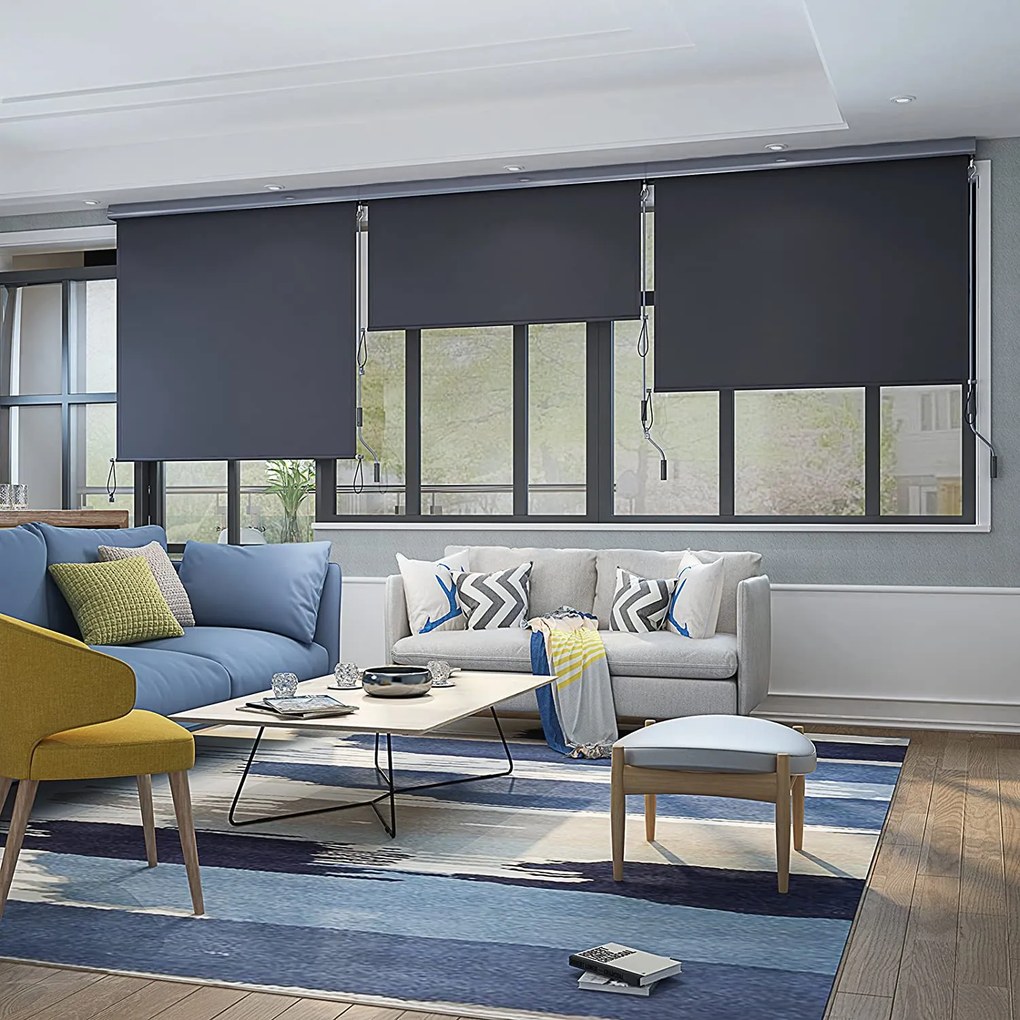 Függőleges napellenző, vízálló árnyékoló, szürke, 2,5 x 1,6 m (Ma x SZ)