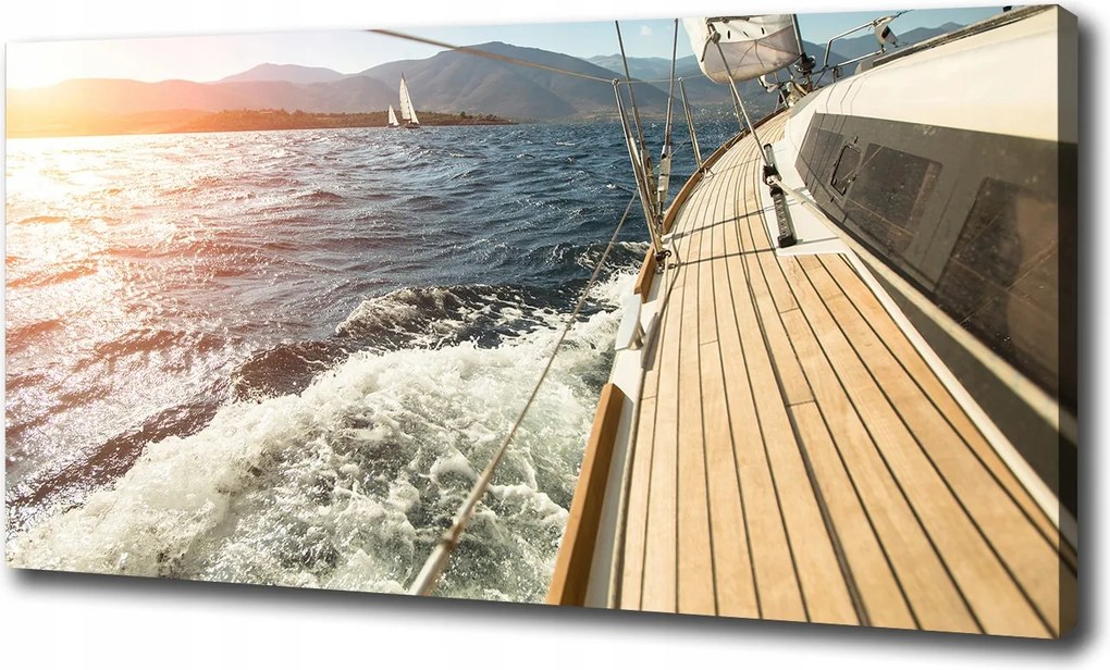 Vászonkép Vitorlás a tengeren 125x50 cm