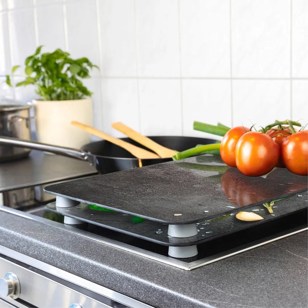 Edzett üveg tűzhely fedőlap szett 2 db-os 52x30 cm Rosemary – Maximex