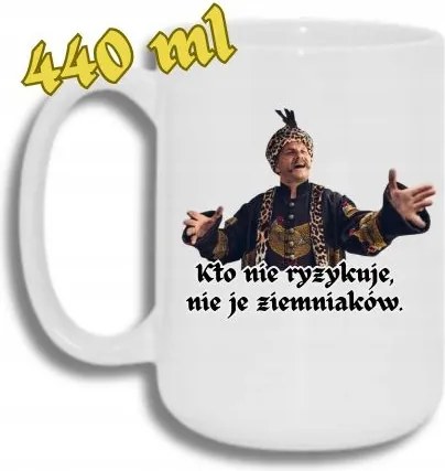 Bögre Fehér Nagy 440ML Vicces Ajándék 1670 Aki Nem Kockáztat