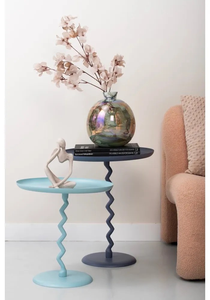 Fém kerek tárolóasztal ø 44 cm Zig Zag – Leitmotiv