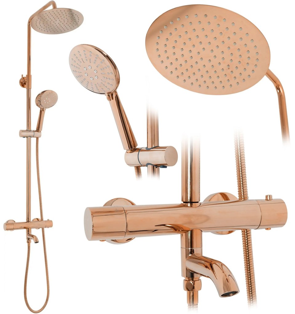 Zuhanyszett Termosztátos REA Lungo Rose Gold