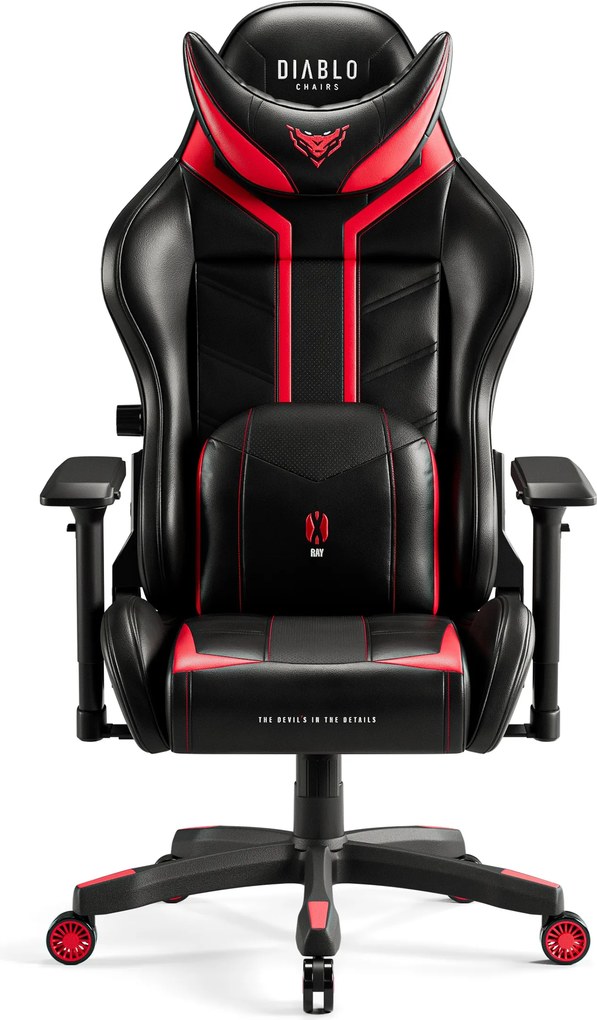 Gamer szék műbőr Normal Size, fekete-piros: Diablo X-Ray 2.0