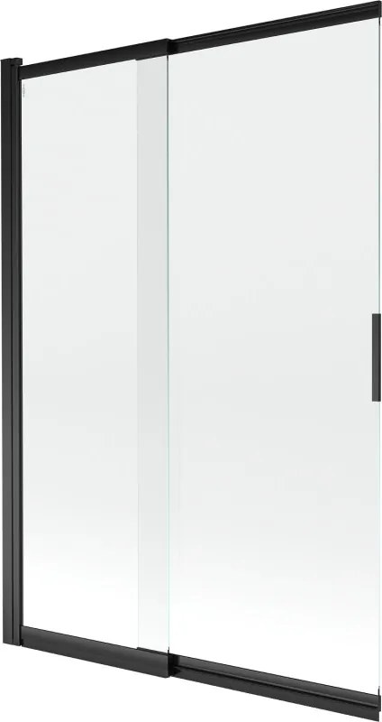 Mexen Fox 2-szárnyú tolófürdőszobai paraván 120 x 150 cm, átlátszó, fekete - 891-120-002-70-00