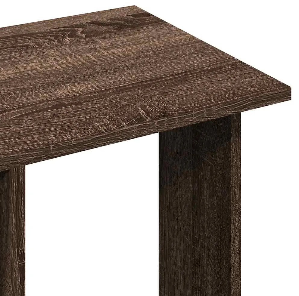 barna tölgy szerelt fa ruhásszekrény kerékkel 102 x 38 x 110 cm
