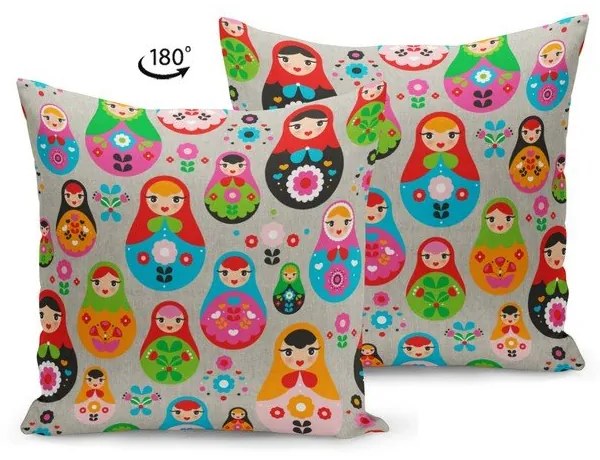 Matryoshka díszpárna, 43 x 43 cm - Kate Louise