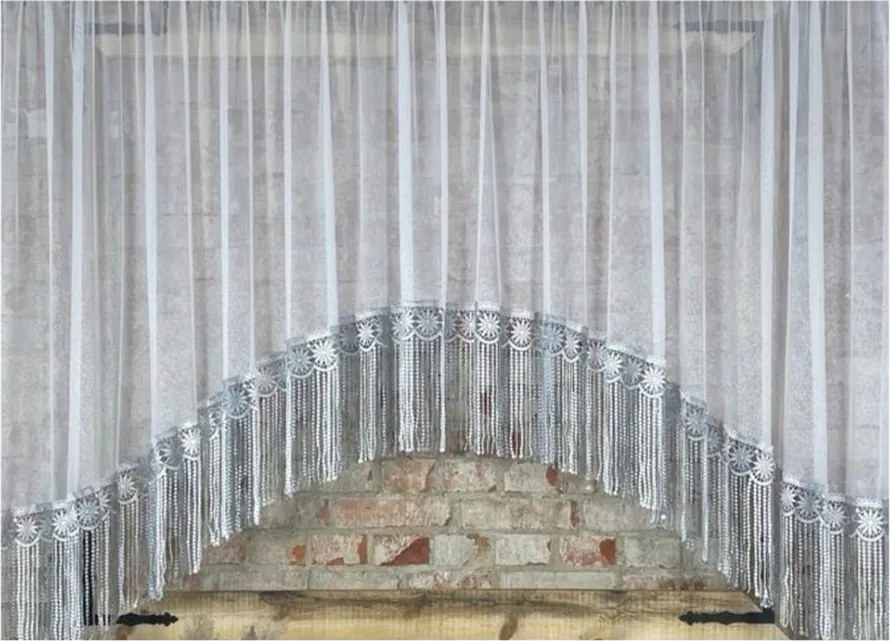 Függöny 700x120,íves,market, gip.fehér-szürke 30cm