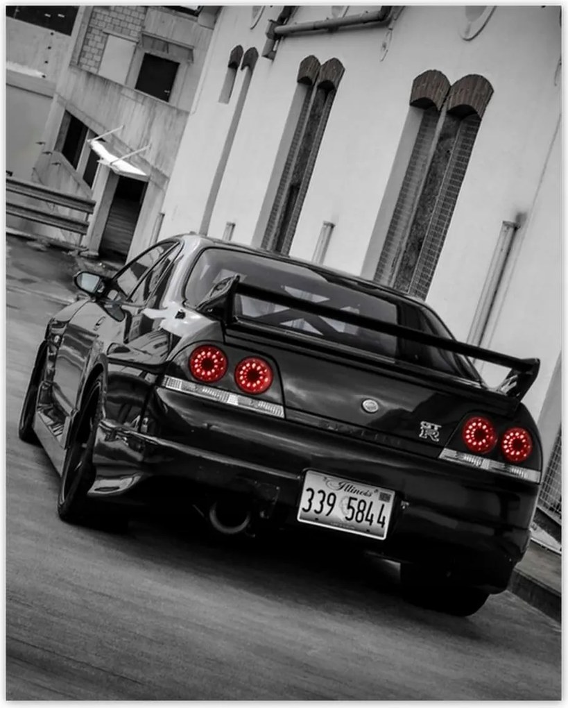 Poszterek 40x50 Fekete Nissan Gtr