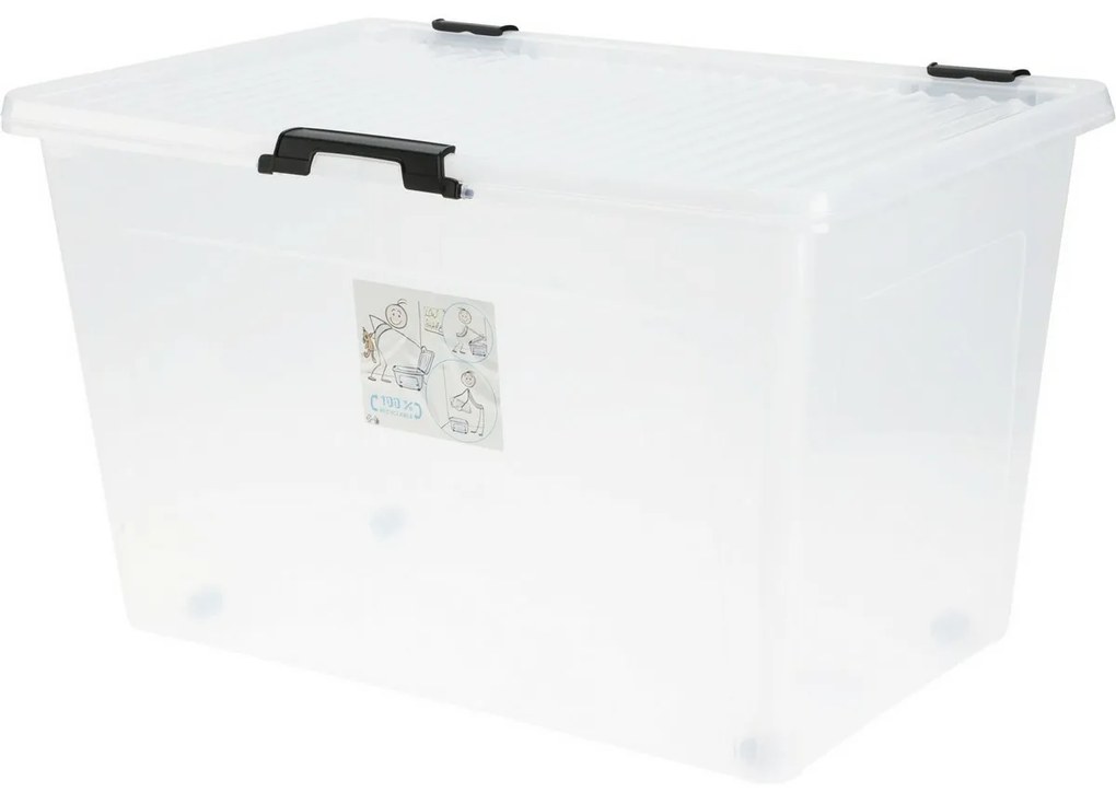 Műanyag tárolódoboz 60 l, 60 × 40 × 35 cm