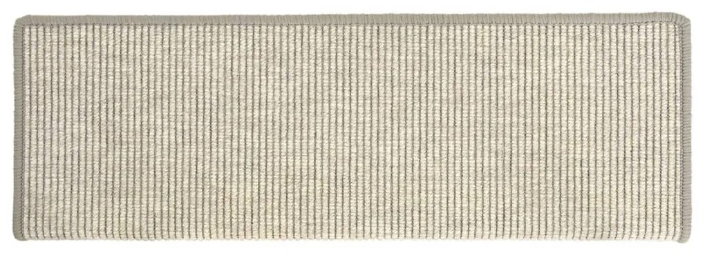 15 db ezüst színű, téglalap alakú szélű lépcsőszőnyeg 65 x 21 x 4 cm