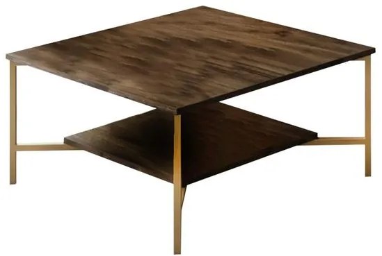 Dohányzóasztal Gold Line - Walnut, Black