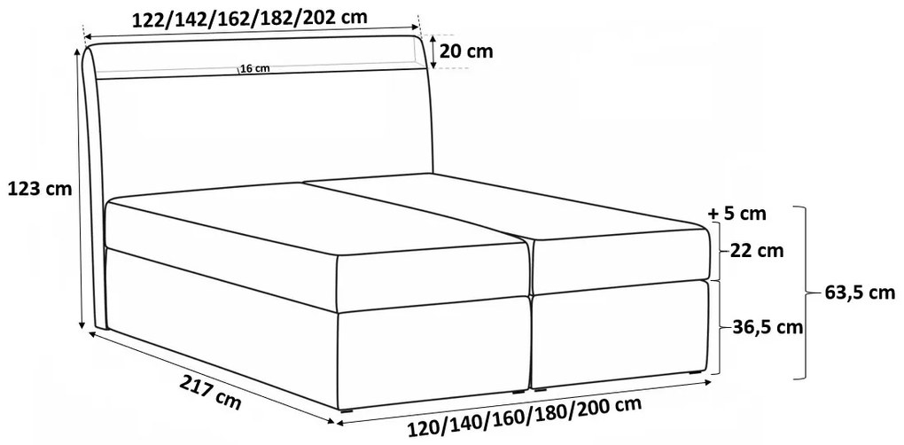 Elyan dizájnér ágy tárolóval, fehér ökobőr, 200 x 200 + ingyenes topper