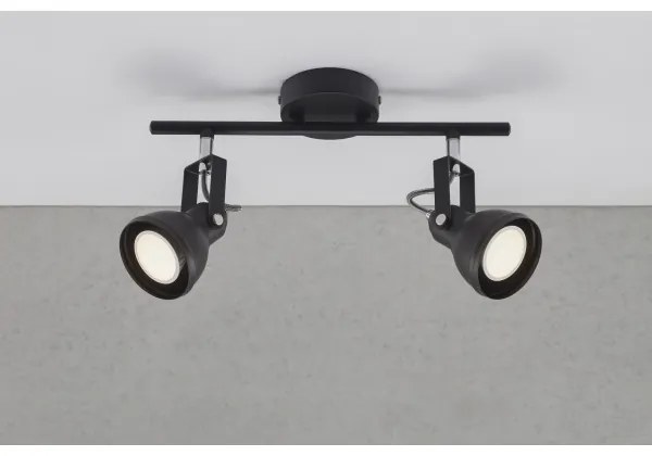 Nordlux - Spotlámpa ASLAK 2xGU10/35W/230V fekete
