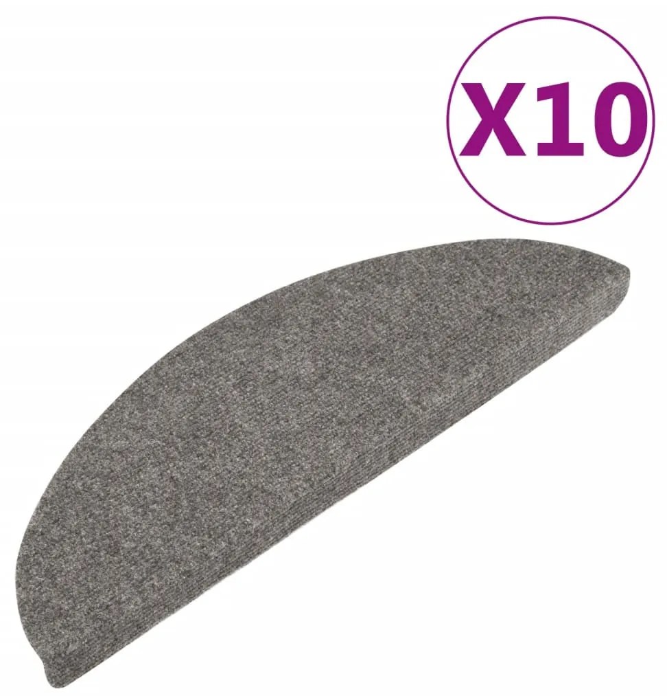 10 db fekete öntapadó lépcsőszőnyeg 56 x 17 x 3 cm