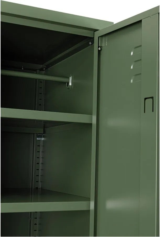 Sötétzöld fém zárható szekrény 80x185x50 cm Cambridge – Yes Everyday