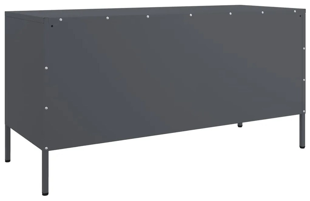 antracitszürke acél TV-szekrény 100,5 x 39 x 50,5 cm