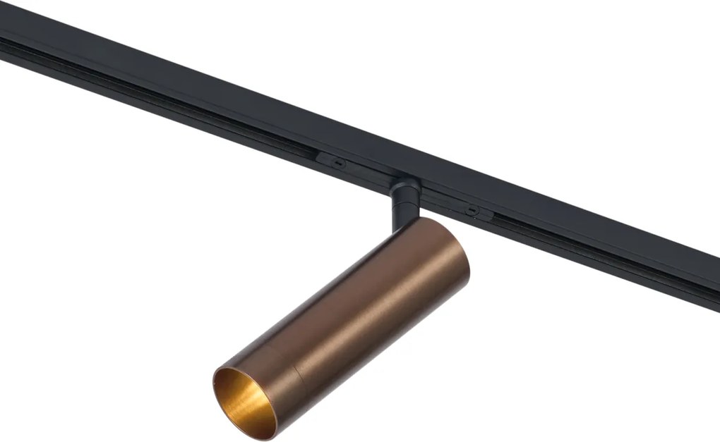 Modern sínrendszer 6 spotlámpával és 4 függőlámpával Easylift sötét bronz 1 fázisú - Slimline Uzzy Tira