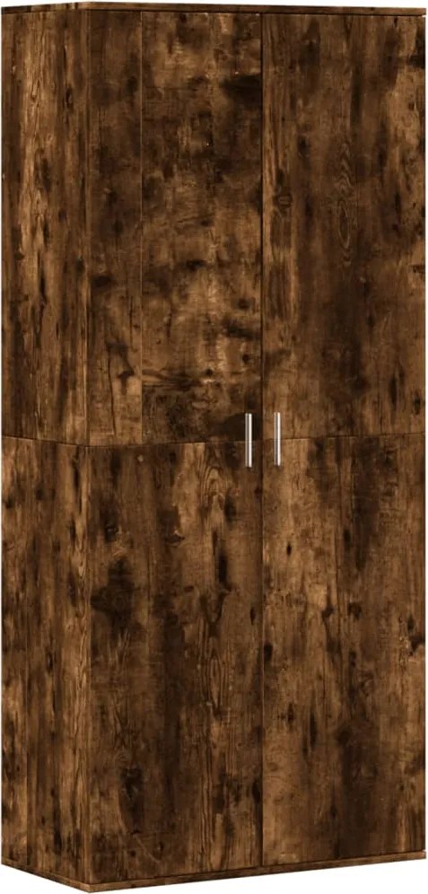 vidaXL füstös tölgy színű szerelt fa cipőszekrény 80 x 39 x 178 cm