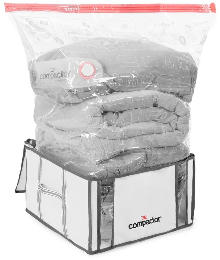 Vákuumos-megerősített textil ruhatároló doboz szett 2 db-os 42x25x25 cm Life – Compactor