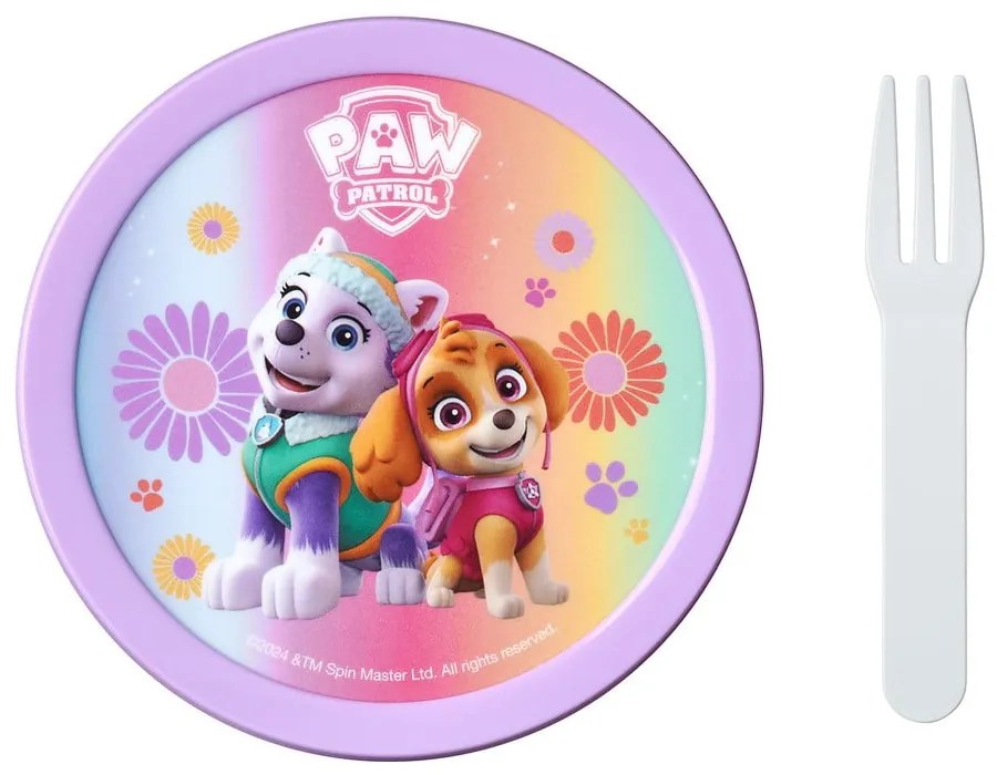 Gyerek uzsonnás doboz villával Paw patrol girls – Mepal