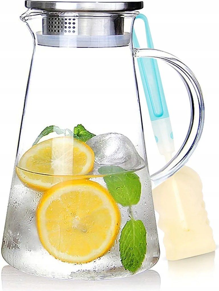 Üveg kancsó és fedél gyógynövényes italokhoz 2L