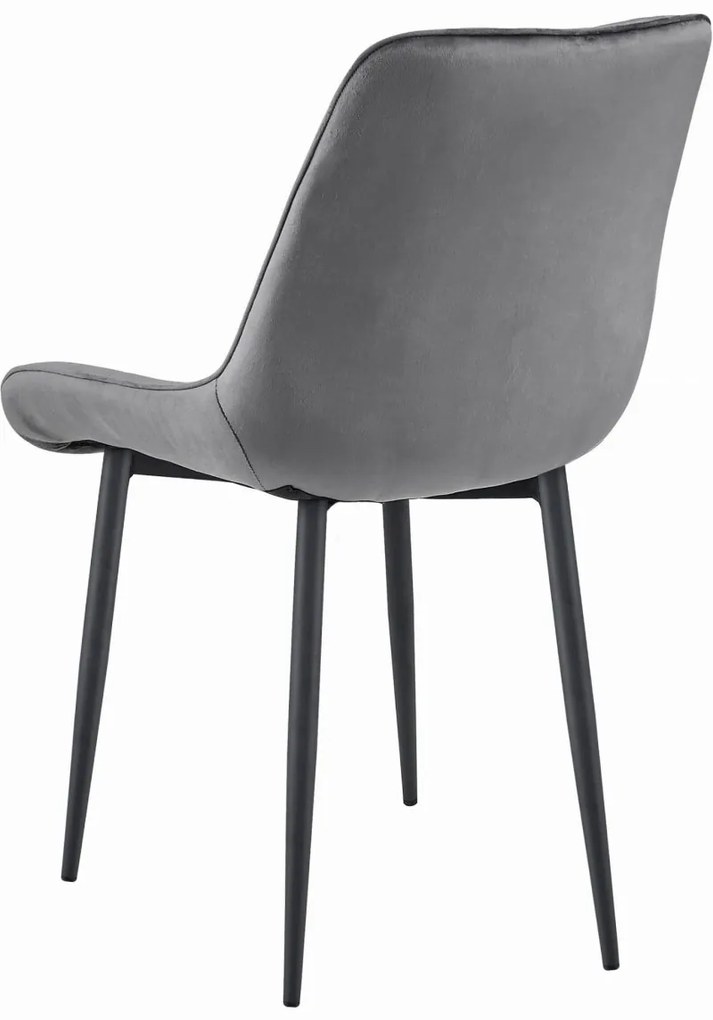 AKCIÓ Bársonyos étkezőszék TOR, sötétszürke II. osztály