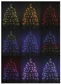 LED karácsonyi fényfüzér, 16 m, kültéri és beltéri, RGB, távirányító, programok, időzítő