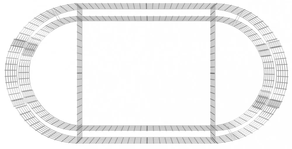 horganyzott vas gabion magaságyás 200x100x50 cm