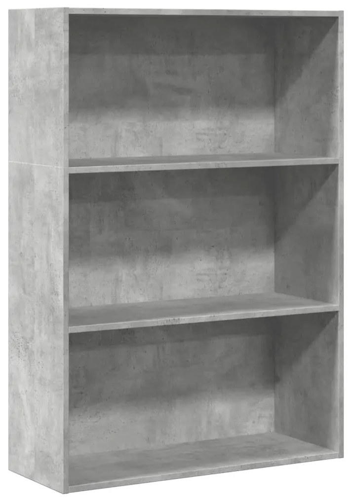 betonszürke szerelt fa könyvespolc 80 x 30 x 114 cm