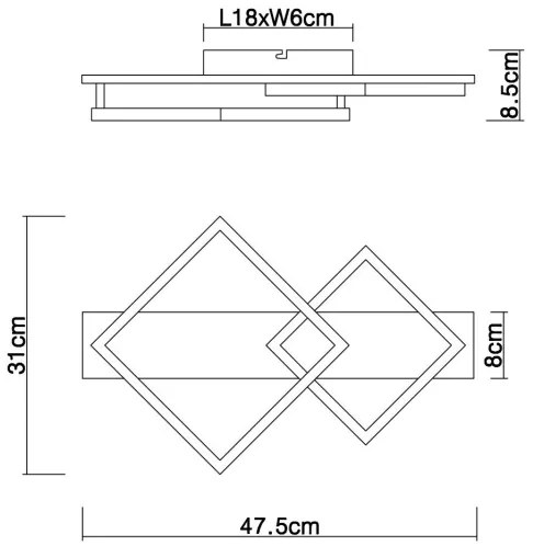 Globo 67294D1 - LED Mennyezeti lámpa BEATRIX LED/18W/230V