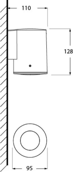 ELSTEAD FMG-FRANCA90-BLK FRANCA Modern Kültéri Fali Lámpa Fekete GU10 IP55