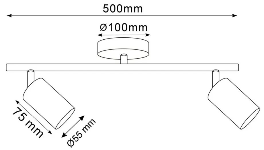 Polux GOLDI 327260 Spotlámpa 2x10W/GU10 IP20
