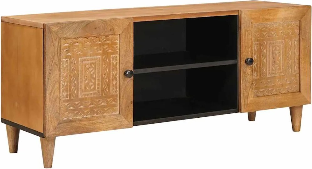 vidaXL TV egységek Világos Barna 105 x 33 x 46 cm Tömör Mangófát