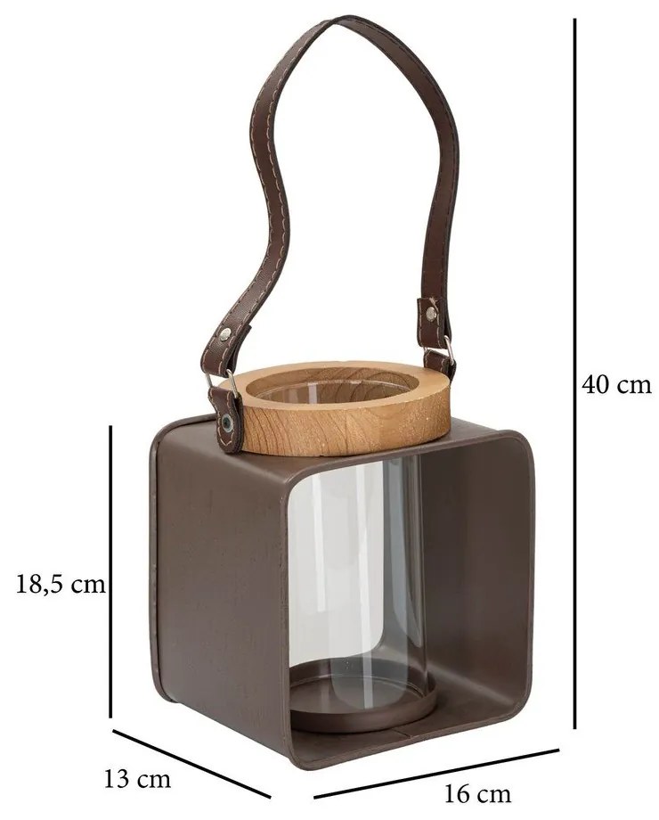 Fém lámpás 18,5 cm – Mauro Ferretti