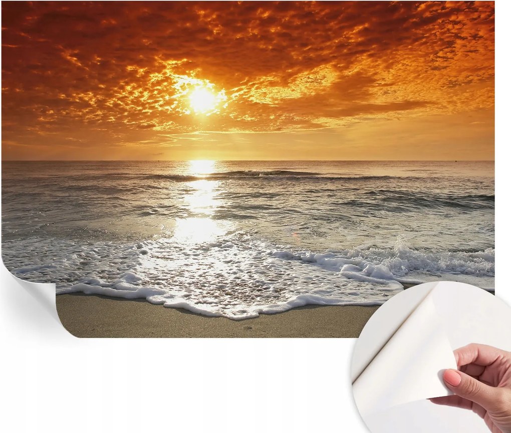 Öntapadós Dekoratív Fotótapéta Hálószobába Óceán hullámok 152x104 cm