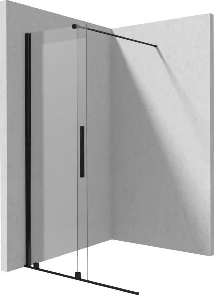 Prizma csúsztatható walk-in zuhanyfal_120x195, fekete
