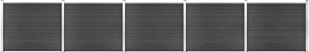 vidaXL szürke WPC kerítéspanelszett 872 x 146 cm
