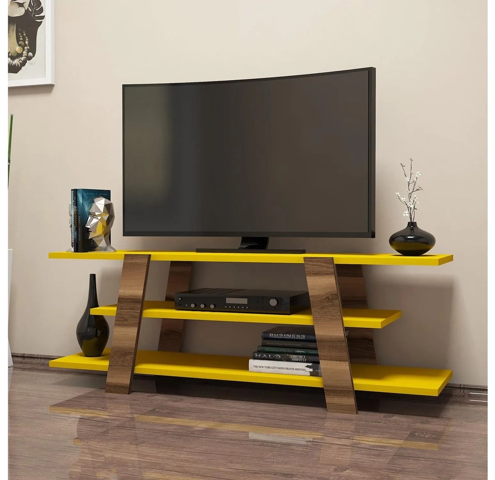 TV asztal Bopubi 2 (dió + sárga) . 1095111