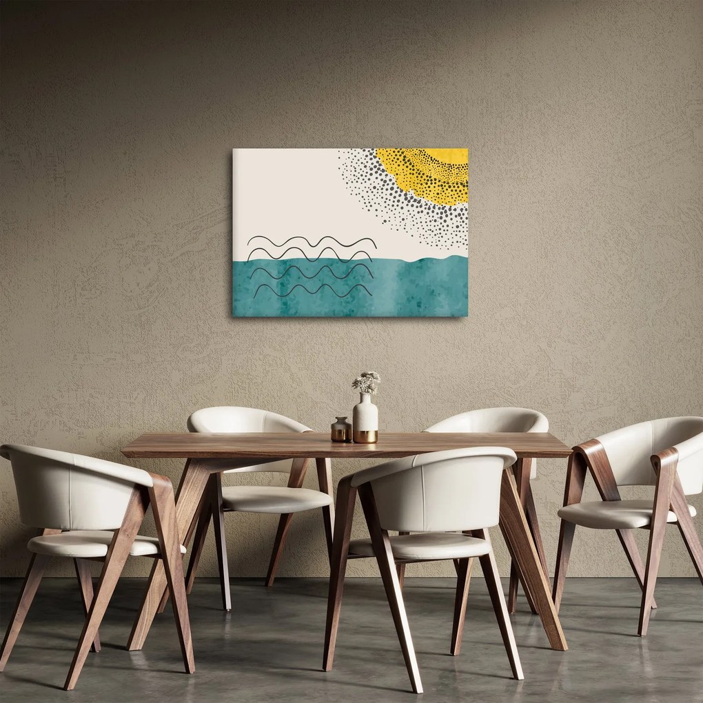 Kép - Absztrakt festmény a strandról N⁰1 (70x50 cm)