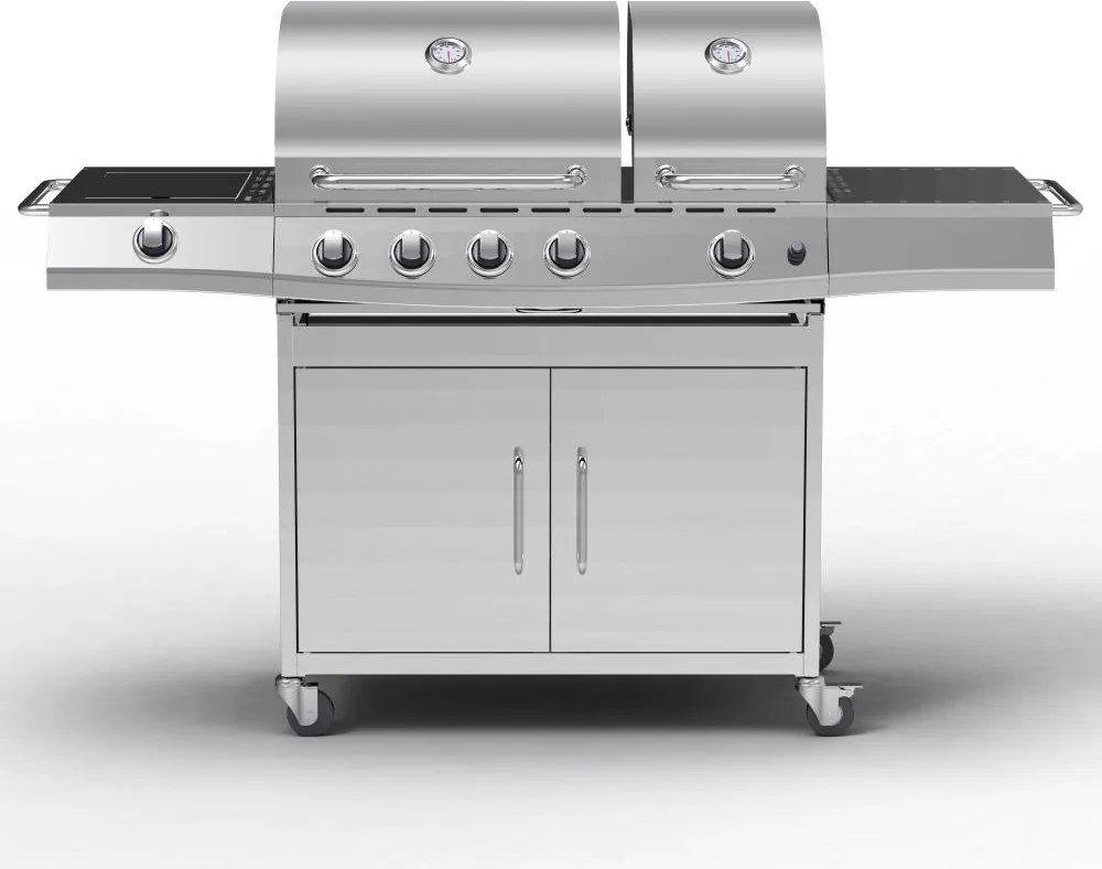 Avenberg LINCOLN Gázgrill rozsdamentes acélból és oldalsó + INFRA égővel