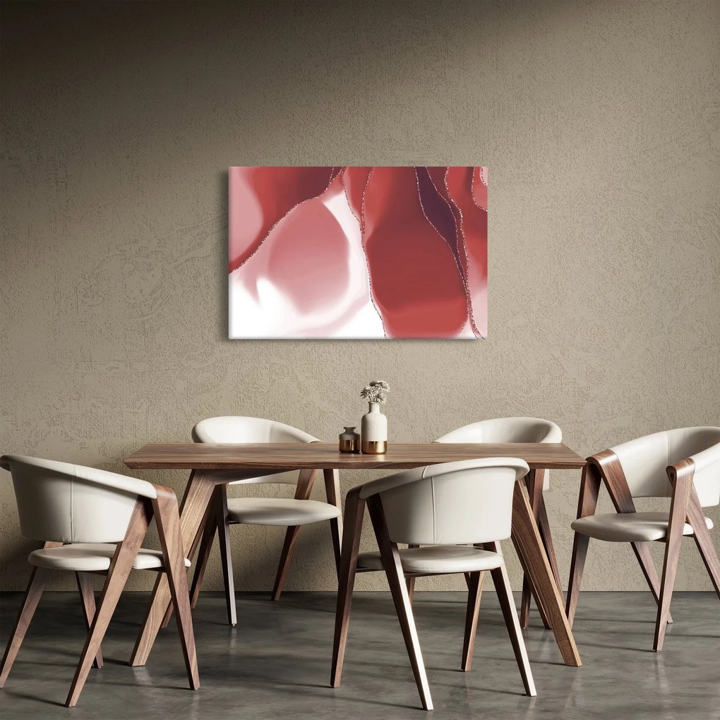Kép - Piros absztrakt virág N⁰3 (90x60 cm)