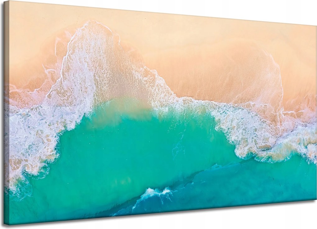 Vászonkép Hullámok Vízpart Homok 120x70 cm Ideális ajándék