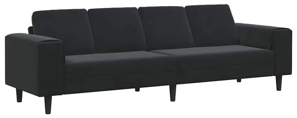 Kanapé Szett Fekete Bársony