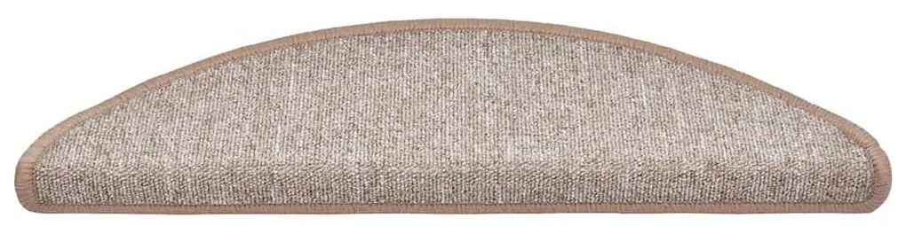 30 db világosbarna lépcsőszőnyeg 56x17x3 cm