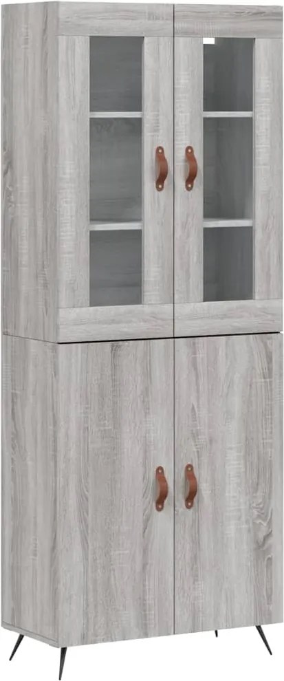vidaXL szürke sonoma szerelt fa magasszekrény 69,5 x 34 x 180 cm