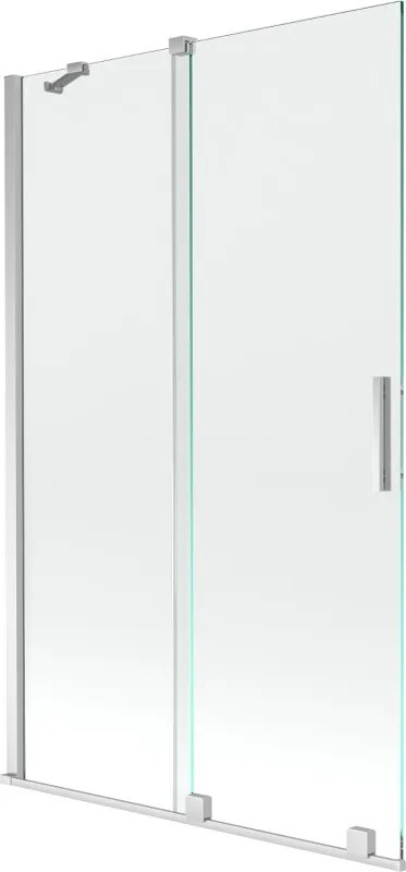 Mexen Velar kétszárnyú tolóajtós kádparaván 110 x 150 cm, áttetsző, króm - 896-110-000-01-01
